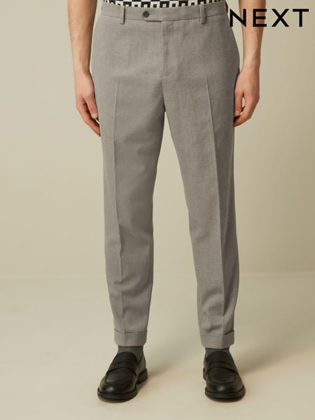 Stone Natural Relaxed Fit Donegal Suit: Trousers (U95877) | € 6