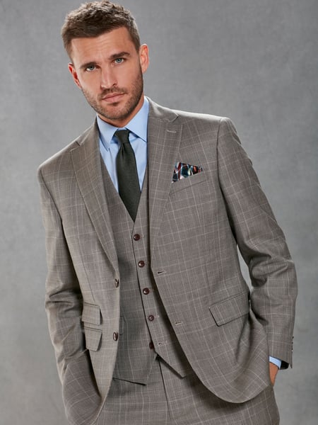 Neutral Signature British Fabric Check Suit: Jacket (U95986) | € 52