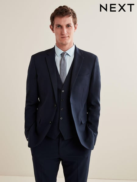 Navy Blue Slim Fit Essential Suit Jacket (U96006) | € 82