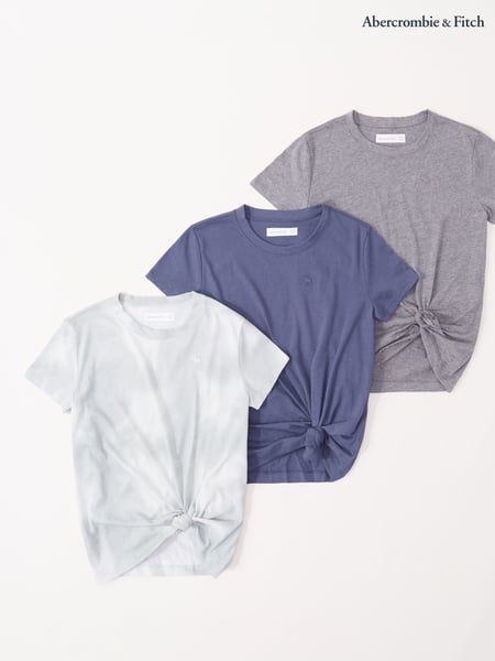 Abercrombie & Fitch Tie Front T-Shirt 3 Pack (U96838) | € 61