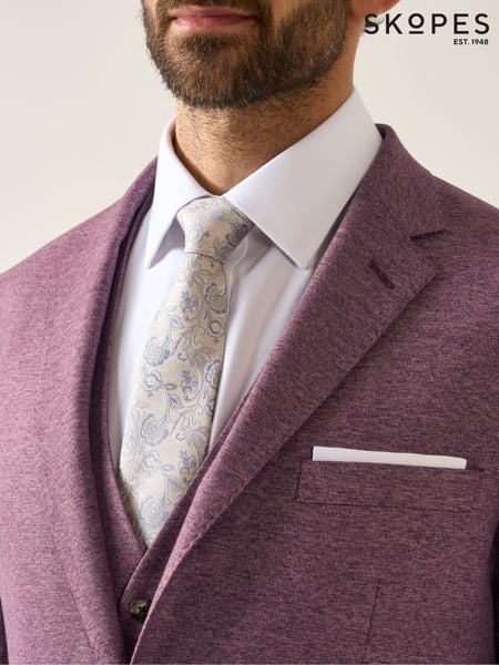 Skopes Purple Slim Fit Jodrell Tweed Effect Suit Jacket (W21700) | € 172
