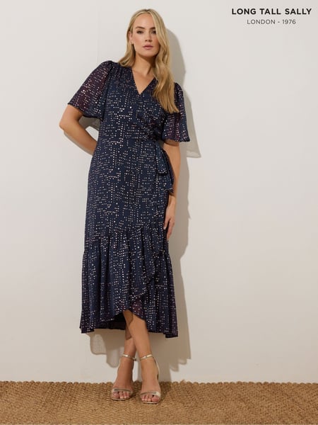 Long Tall Sally Blue Chiffon Midi Dress (W23971) | € 94