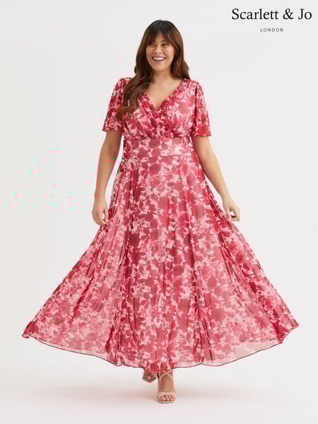 Scarlett & Jo Red Curve Isabelle Angel Sleeve Maxi Dress (W24897) | € 148