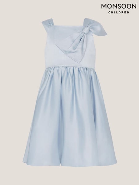 Monsoon Blue Freya Bow Strap Satin Party Dress (W27284) | € 62 - € 69