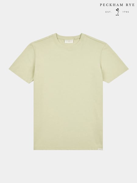 Peckham Rye Green Mens Pique Texture T-Shirt (W28422) | € 47