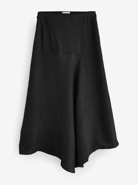 Vivere Black Junia Midi Draped Skirt (W28461) | € 211