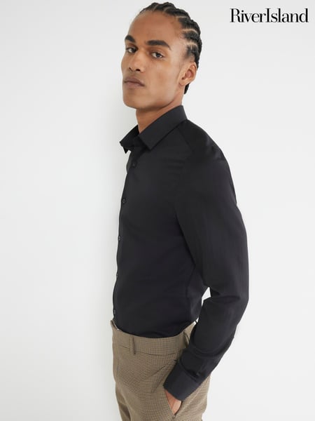 River Island Black Premium Formal Shirt (W30048) | € 62