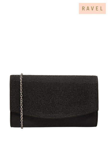 Ravel Black Clutch Bag with Chain (W31728) | € 70
