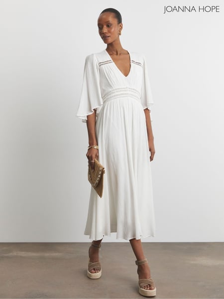 Joanna Hope Crinkle White Dress With Details (W32465) | € 148