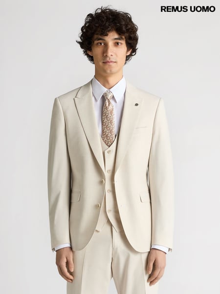 Remus Uomo Natural Tapered Fit Linen-Blend Suit Jacket (W32815) | € 264