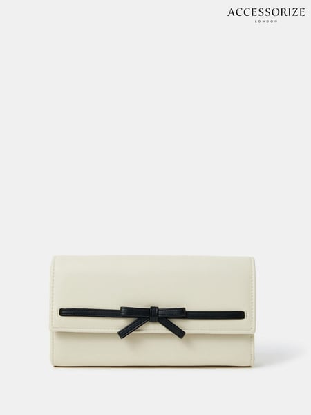 Accessorize Cream Bow Detail Clutch Bag (W34806) | € 39