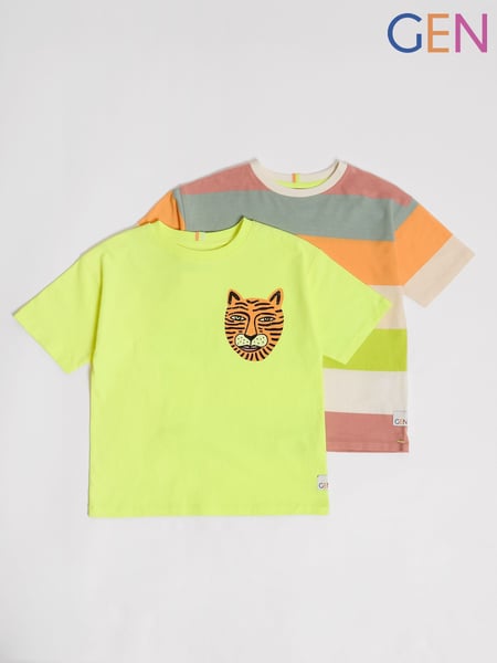 GEN Yellow 2 Pack Short Sleeved T-Shirts (W34914) | € 37