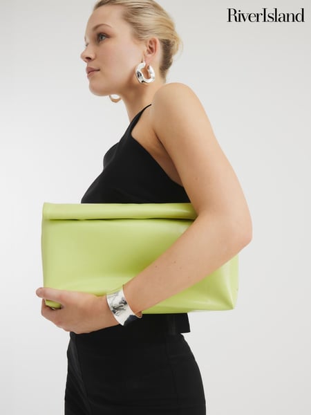 River Island Green Roll Top Clutch Bag (W35425) | € 39