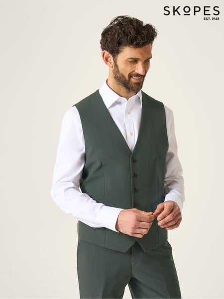 Skopes Green Tailored Fit Beckett Suit Waistcoat (W35896) | € 70