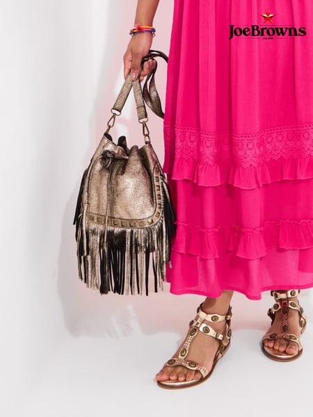 Joe Browns Gold Gold Suede Fringed Bag (W36137) | € 117