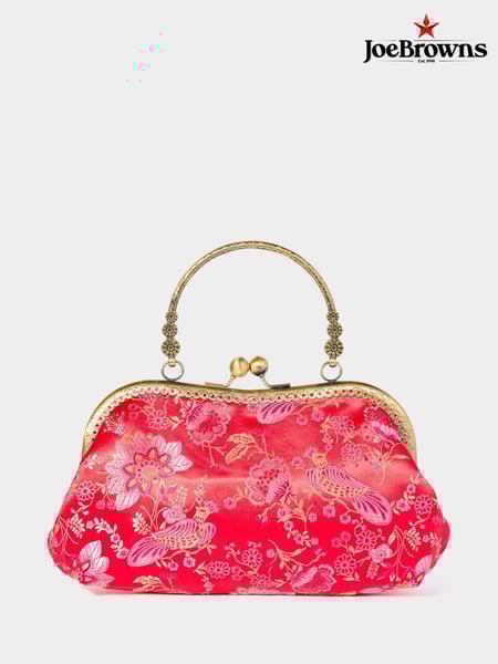 Joe Browns Red Opulent Floral Jaquard Vintage Frame Clutch Bag (W36161) | € 62