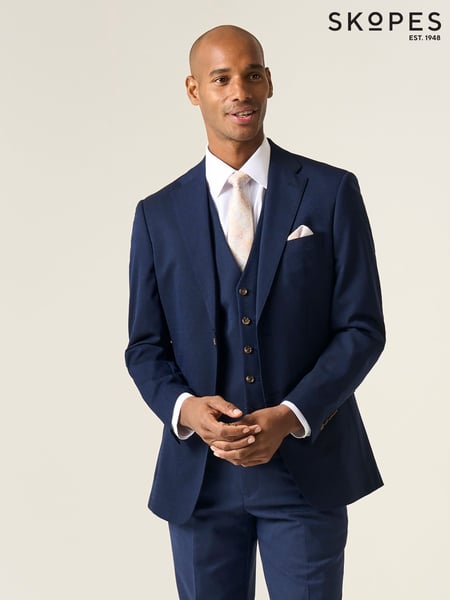 Skopes Blue Tailored Fit Caspian Stretch Look Suit Jacket (W36357) | € 156