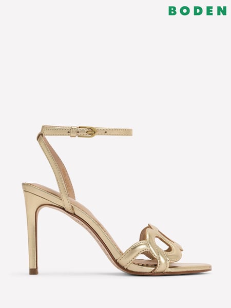 Boden Gold Circle Detail Heeled Sandals (W36443) | € 197