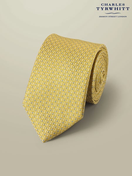 Charles Tyrwhitt Yellow Silk Stain Resistant Semi Plain 1 Tie (W36663) | € 55