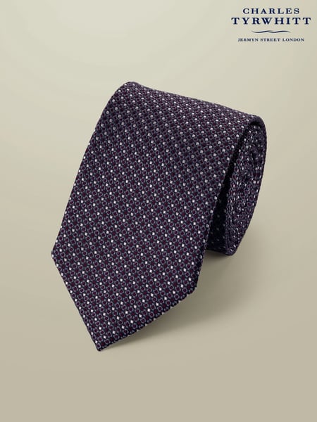 Charles Tyrwhitt Blue Silk Stain Resistant Semi Plain Tie (W36674) | € 55