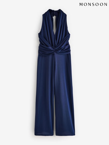 Monsoon Blue Tia Twist Sleeveless Jumpsuit (W37517) | € 75 - € 83