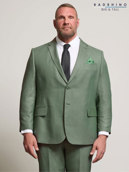 BadRhino Big & Tall Green Textured Suit Jacket (W37668) | € 162