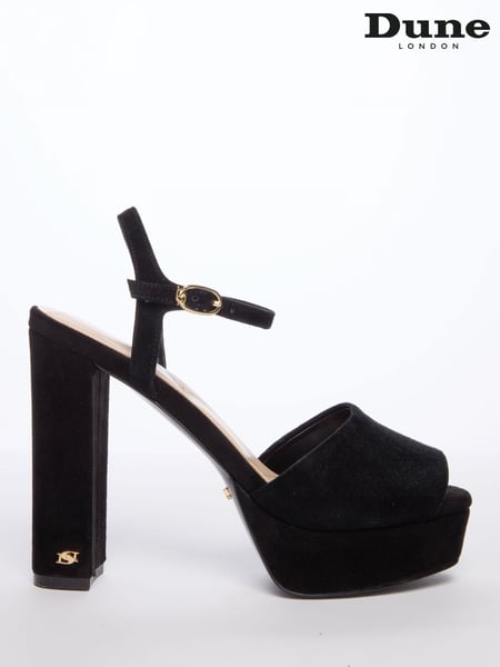 Dune London Black Mayci Ultra Platform Sandals (W40842) | € 186