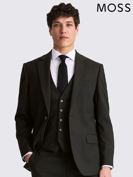 MOSS Black Regular Fit Stretch Jacket (W45283) | € 186