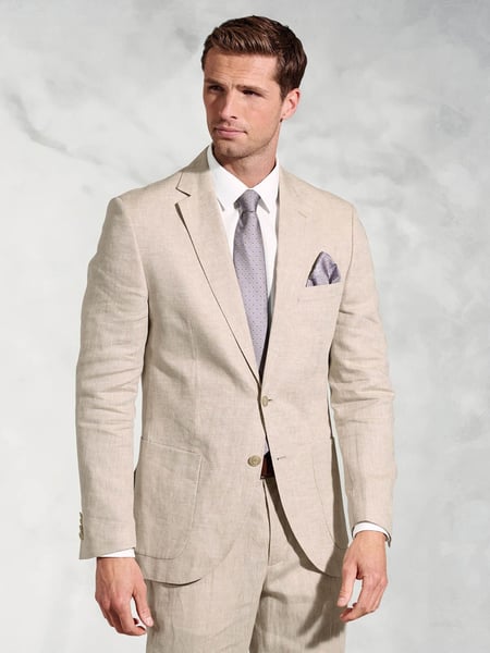 Brook Taverner Natural 100% Linen Suit Jacket (W47790) | € 232