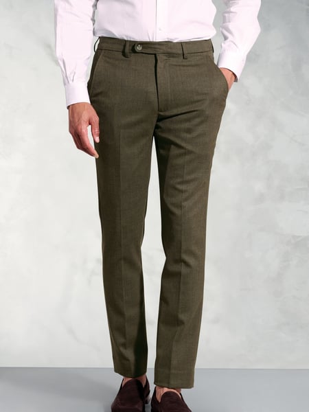 Brook Taverner Green Flannel Trousers (W47832) | € 123