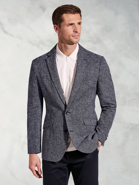 Brook Taverner Blue Textured Jacket (W48111) | € 201