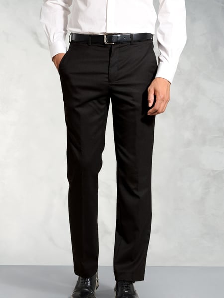 Brook Taverner Black Flannel Trousers (W48464) | € 123