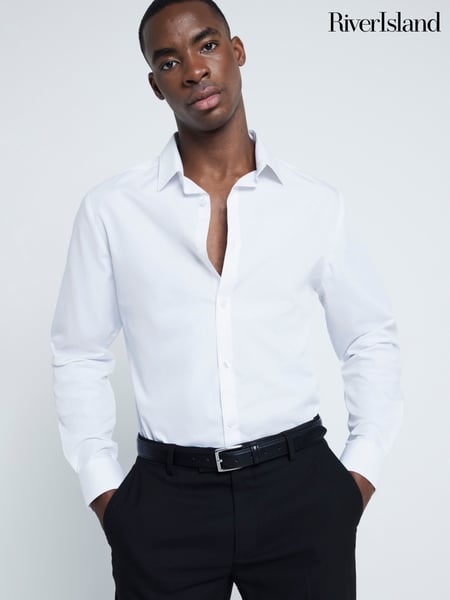 River Island White Slim Fit Formal Shirt (W49203) | € 34
