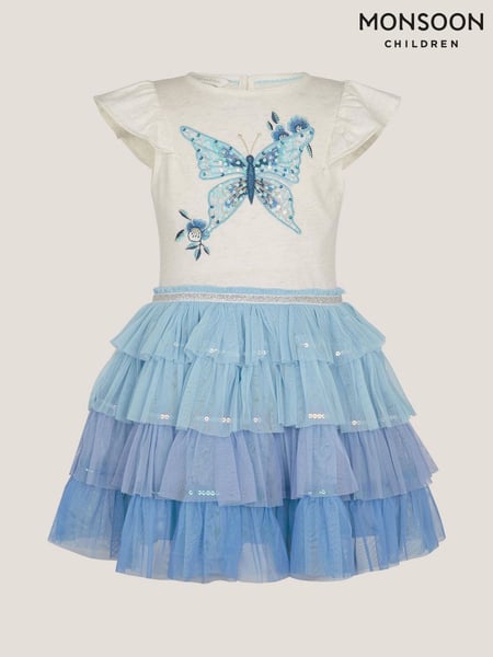 Monsoon Blue Butterfly Sequin Disco Dress (W49633) | € 59 - € 67