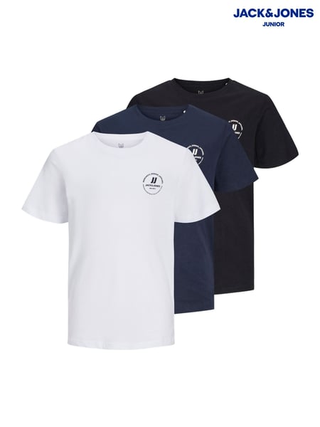JACK & JONES JUNIOR Blue Short Sleeve T-Shirts 3 Pack (W50932) | € 37