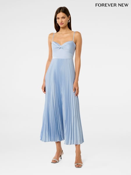 Forever New Blue Chloe Pleated Midi Dress (W52016) | € 187