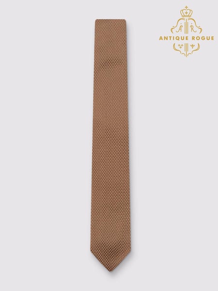 Antique Rogue Brown Knitted Tie (W54306) | € 39