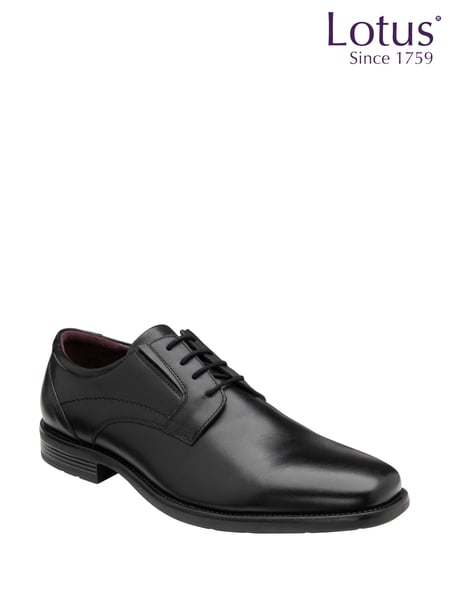 Lotus Black Wide Fit Lace-Up Formal Shoes (W54444) | € 94