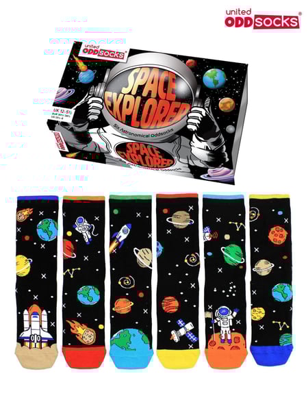 United Odd Socks Black Space Explorer Socks 3 pack (W56236) | € 19
