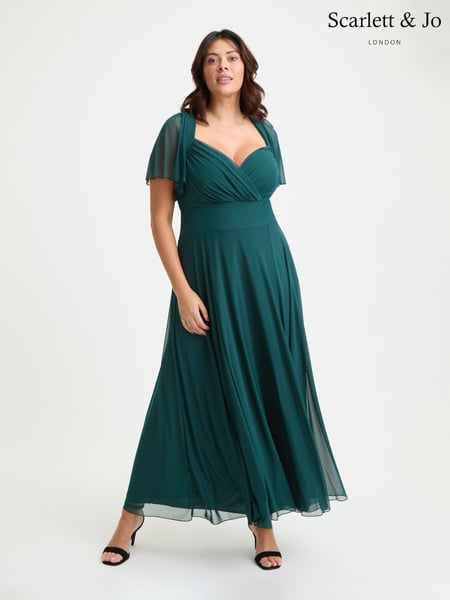 Scarlett & Jo Green Kemi Bolero Wrap Bodice Maxi Gown (W56816) | € 140