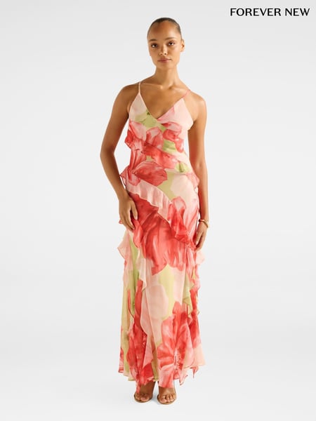 Forever New Red Poppy Ruffle Gown (W60934) | € 172