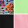 Pink/ Black Lime Green Bright Tropical