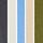 Blau/Schiefer/Weiß/Schwarz/Khaki