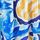 Blue/Yellow Leaf Print