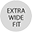 Extra Wide fit shoes and short ankle boots provide an extra 5% width across the foot and through the leg at the calf than a wide fit style.