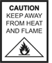 Caution: Keep away from heat and flame.