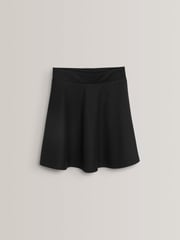 Black Regular Length Pull-On Jersey Stretch School Skater Skirt (3-17yrs) - Image 6 of 7