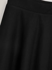 Black Regular Length Pull-On Jersey Stretch School Skater Skirt (3-17yrs) - Image 7 of 7