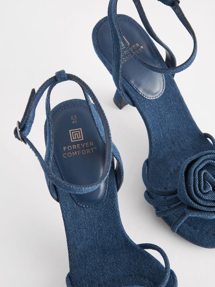 Denim Forever Comfort® Corsage Heeled Sandals - Image 7 of 7
