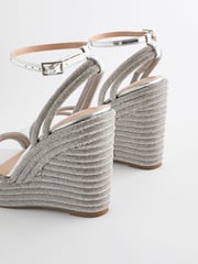 Silver Forever Comfort® Jewel Bling Wedges Heels - Image 7 of 11